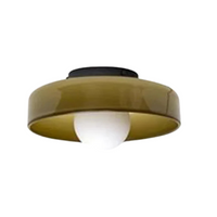 Round Ceiling Light with Stylish Functionality - LumiSphere-Matte Green Finish-D25*H15cm-State of Style
