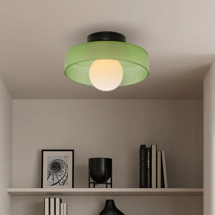 Round Ceiling Light with Stylish Functionality - LumiSphere-Orange-D25*H15cm-State of Style