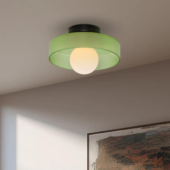 Round Ceiling Light with Stylish Functionality - LumiSphere-Orange-D25*H15cm-State of Style