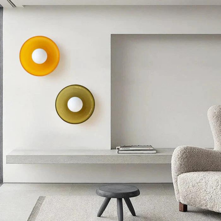 Round Ceiling Light with Stylish Functionality - LumiSphere-Orange-D25*H15cm-State of Style