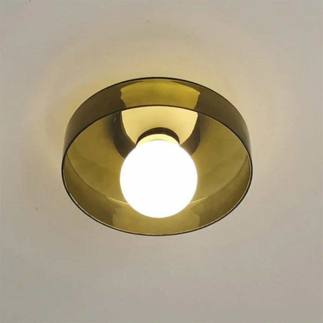 Round Ceiling Light with Stylish Functionality - LumiSphere-Orange-D25*H15cm-State of Style