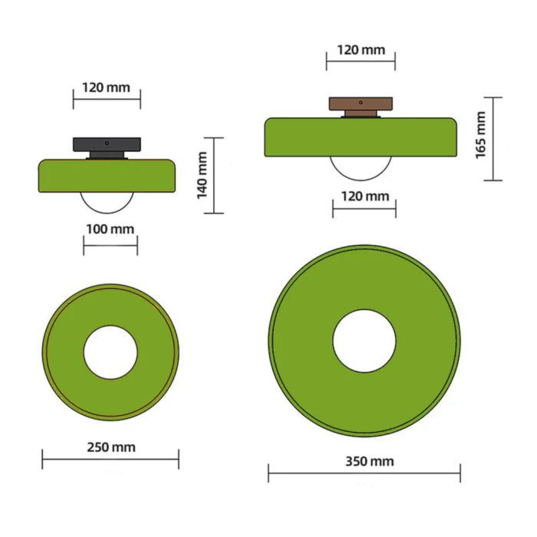 Round Ceiling Light with Stylish Functionality - LumiSphere-Orange-D25*H15cm-State of Style