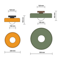 Round Ceiling Light with Stylish Functionality - LumiSphere-Orange-D25*H15cm-State of Style