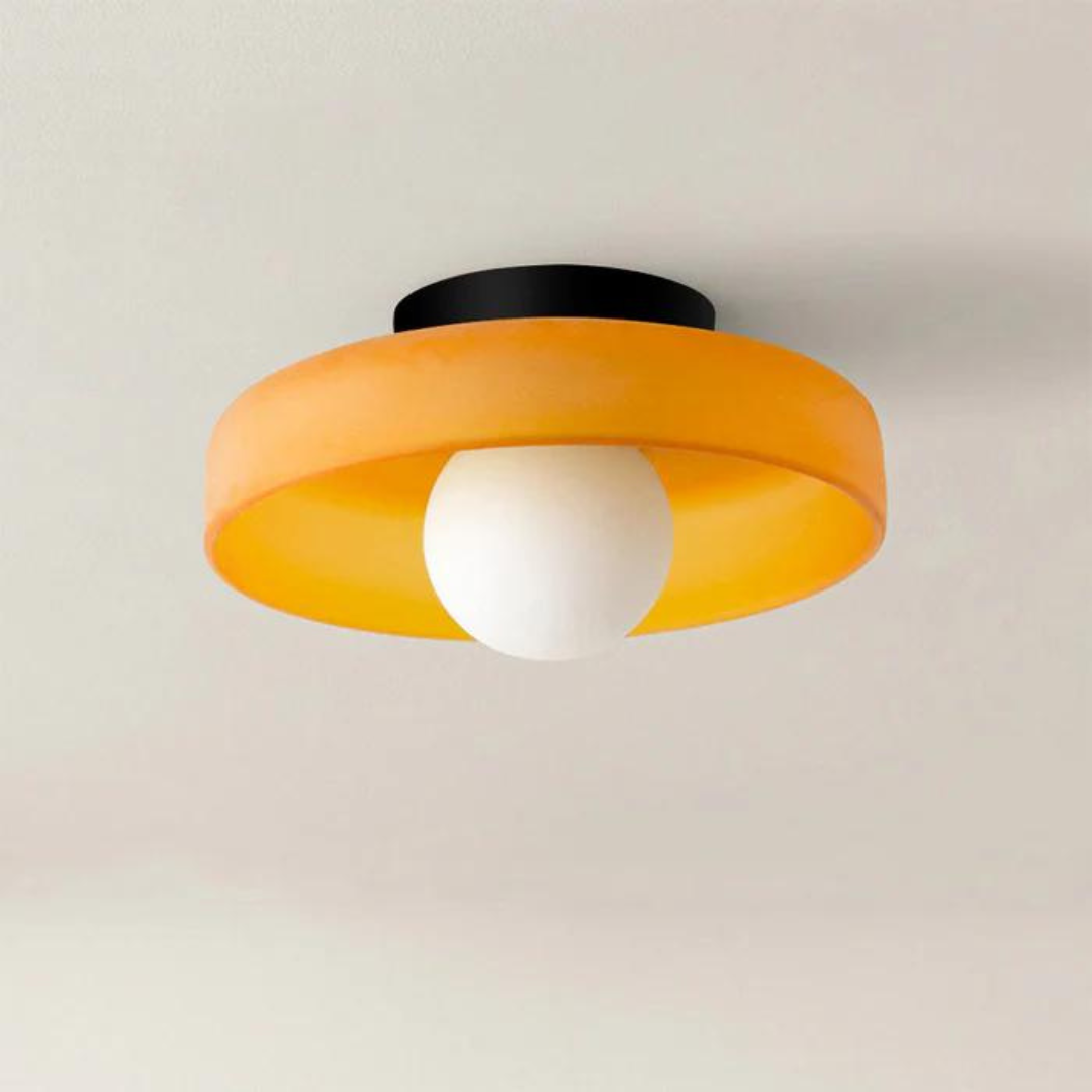 Round Ceiling Light with Stylish Functionality - LumiSphere-Orange-D25*H15cm-State of Style