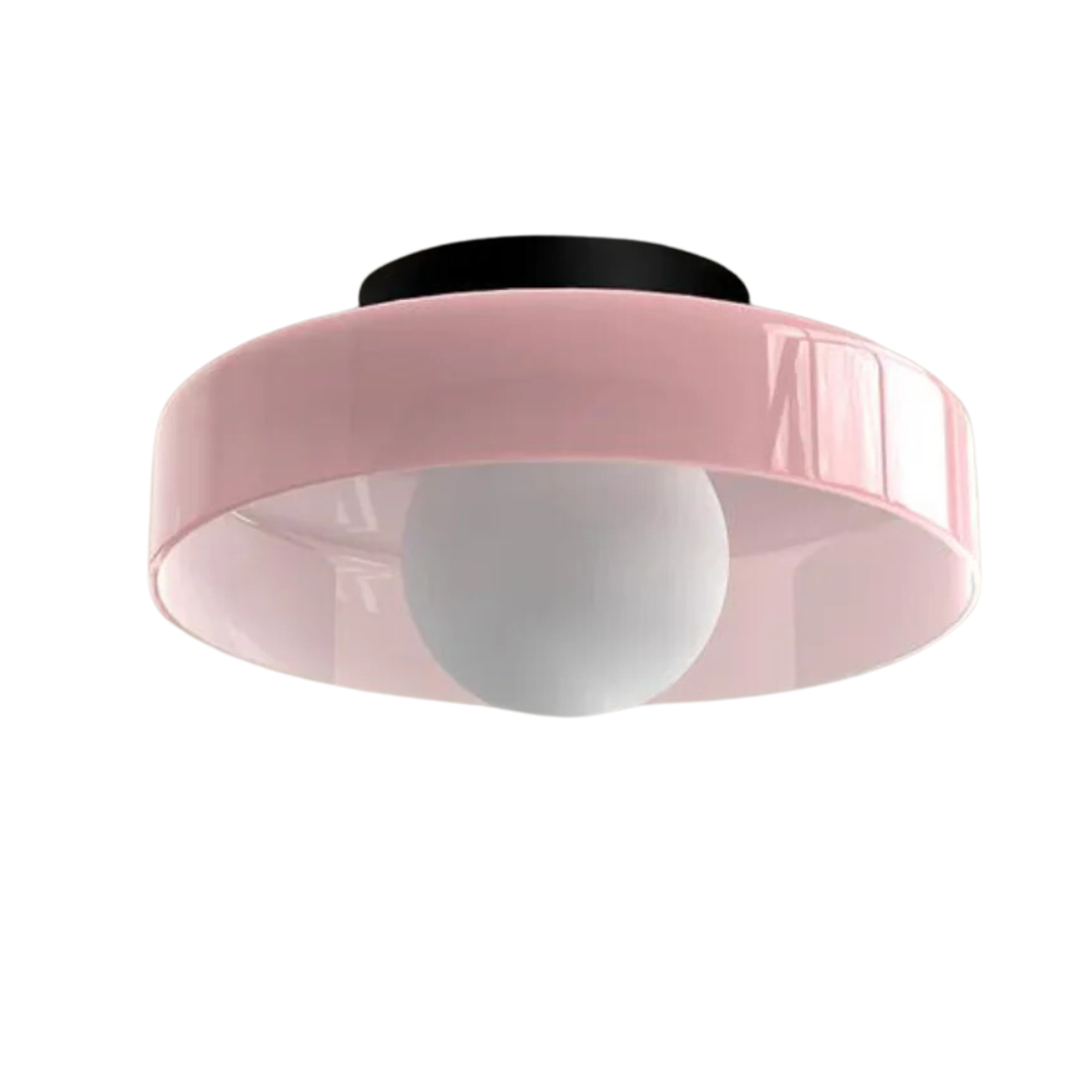 Round Ceiling Light with Stylish Functionality - LumiSphere-Pink-D25*H15cm-State of Style