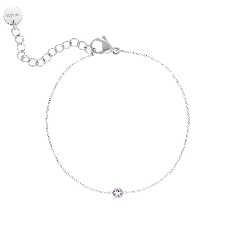 Round Gemstone Birthstone Bracelet-925 Silver-January-State of Style