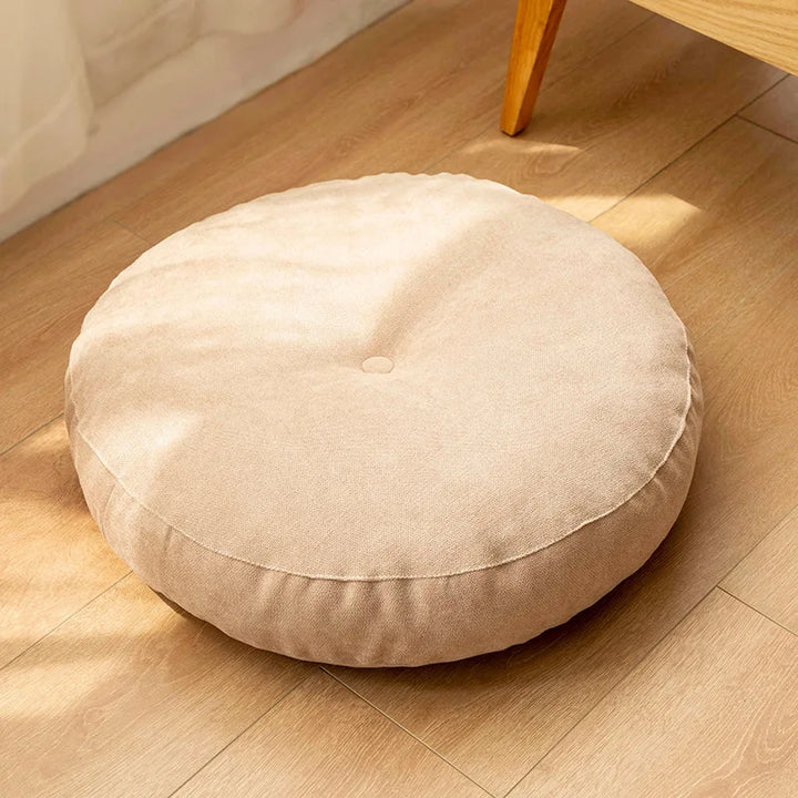 Round Meditation and Yoga Cushion - ZenCushion-Cream-42.03 cm-State of Style