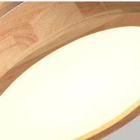 Round Wooden Scandinavian Ceiling Lamp - NordicLuxe-Type A-3 Color Light-Diameter: 20 cm-State of Style