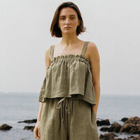 Ruffled Two-Piece Outfit | Elegant & Chic Women's Fashion-Army Green-S-State of Style