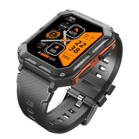 Rugged Smartwatch with Heart Rate Monitor & Step Tracker - EnduranceX-Black-State of Style