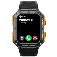 Rugged Smartwatch with Heart Rate Monitor & Step Tracker - EnduranceX-Black-State of Style