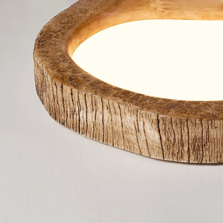 Rustic LED Ceiling Light with Wood Effect - Auralog-35 cm-State of Style