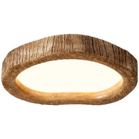Rustic LED Ceiling Light with Wood Effect - Auralog-35 cm-State of Style
