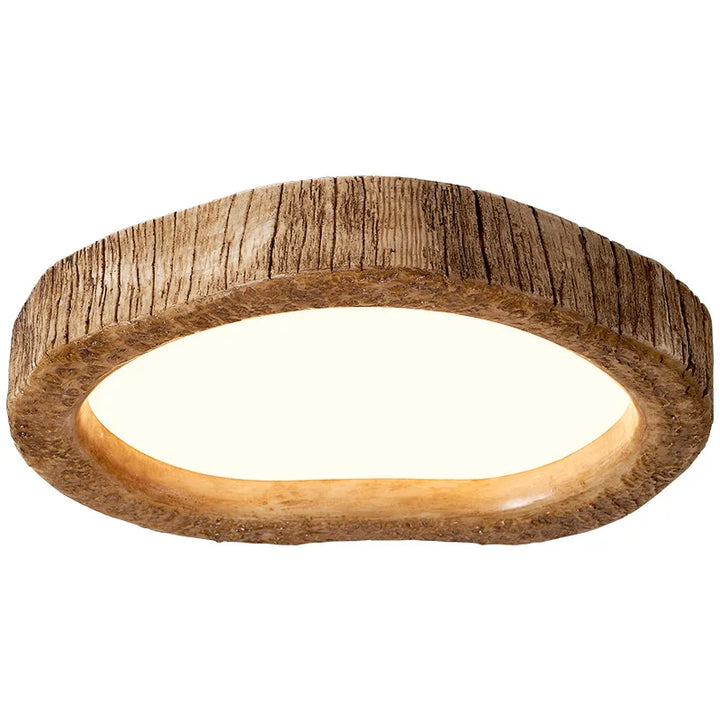 Rustic LED Ceiling Light with Wood Effect - Auralog-35 cm-State of Style