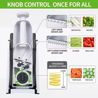Safe 5-in-1 Vegetable Slicer (Buy 1 Get 1 Free) - VeggieChop Pro-Blue-State of Style