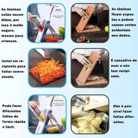 Safe 5-in-1 Vegetable Slicer (Buy 1 Get 1 Free) - VeggieChop Pro-Blue-State of Style