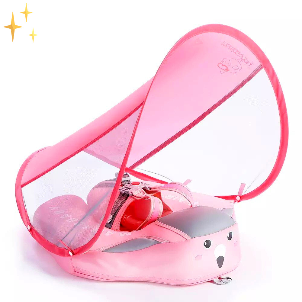 Safety Swim Ring for Toddlers - AquaSafe-Flamingo-FREE Sunshade-State of Style