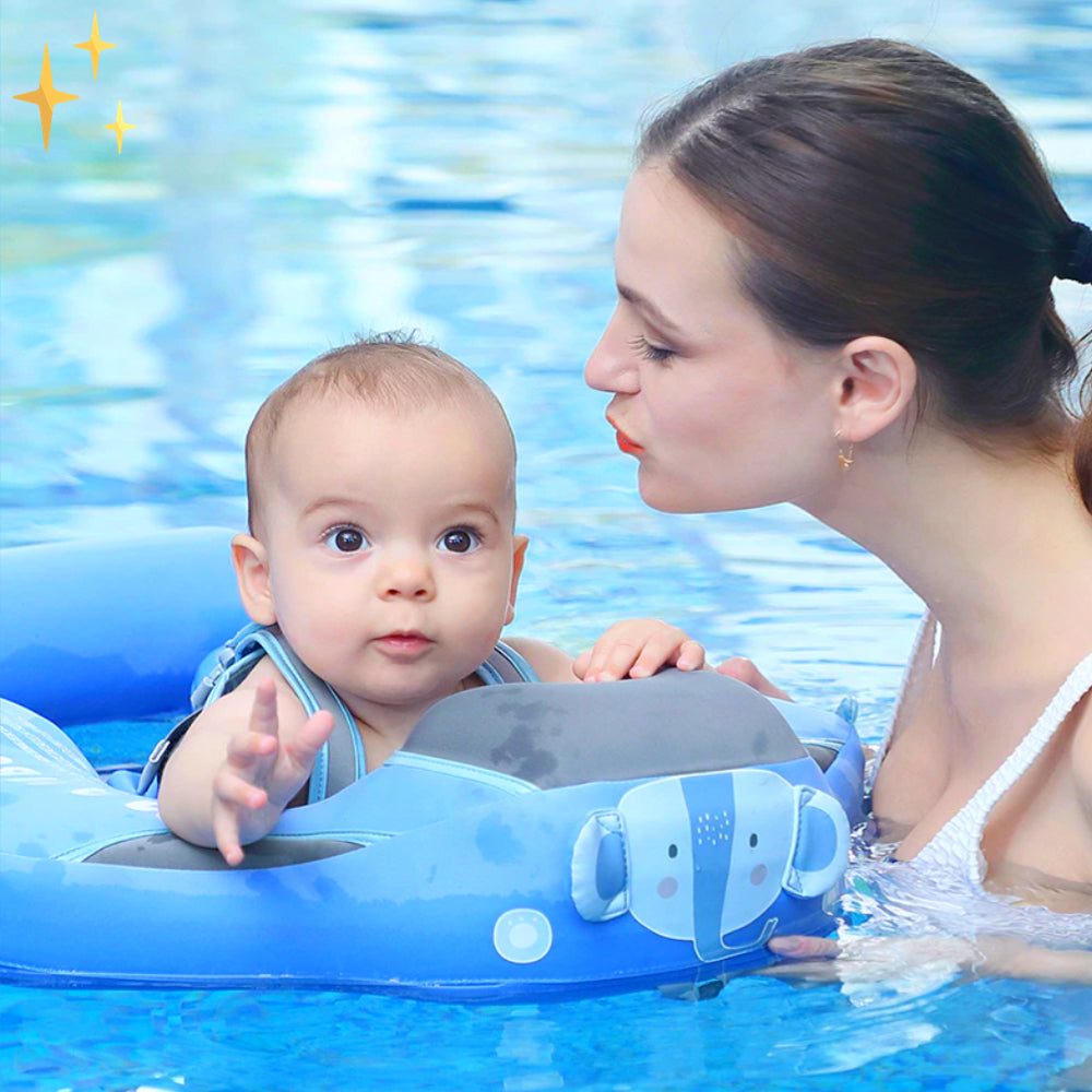 Safety Swim Ring for Toddlers - AquaSafe-Green-FREE Sunshade-State of Style