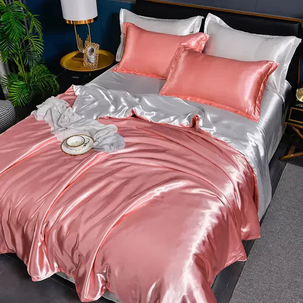 Satin Duvet Cover - Velora-A-1-150X200CM (1.2m Bed)-State of Style
