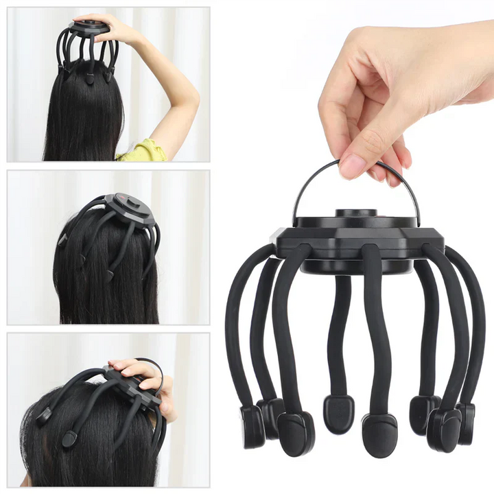 Scalp Massager - RelaxSphere-Black-State of Style