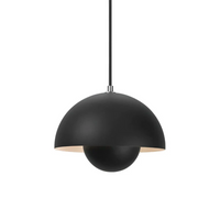 Scandinavian LED Pendant Lamp - NordicBlossom-Black-State of Style
