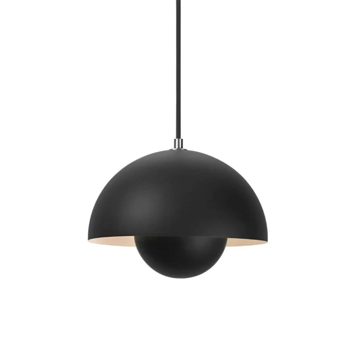 Scandinavian LED Pendant Lamp - NordicBlossom-Black-State of Style