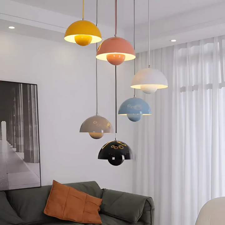 Scandinavian LED Pendant Lamp - NordicBlossom-Pink-State of Style