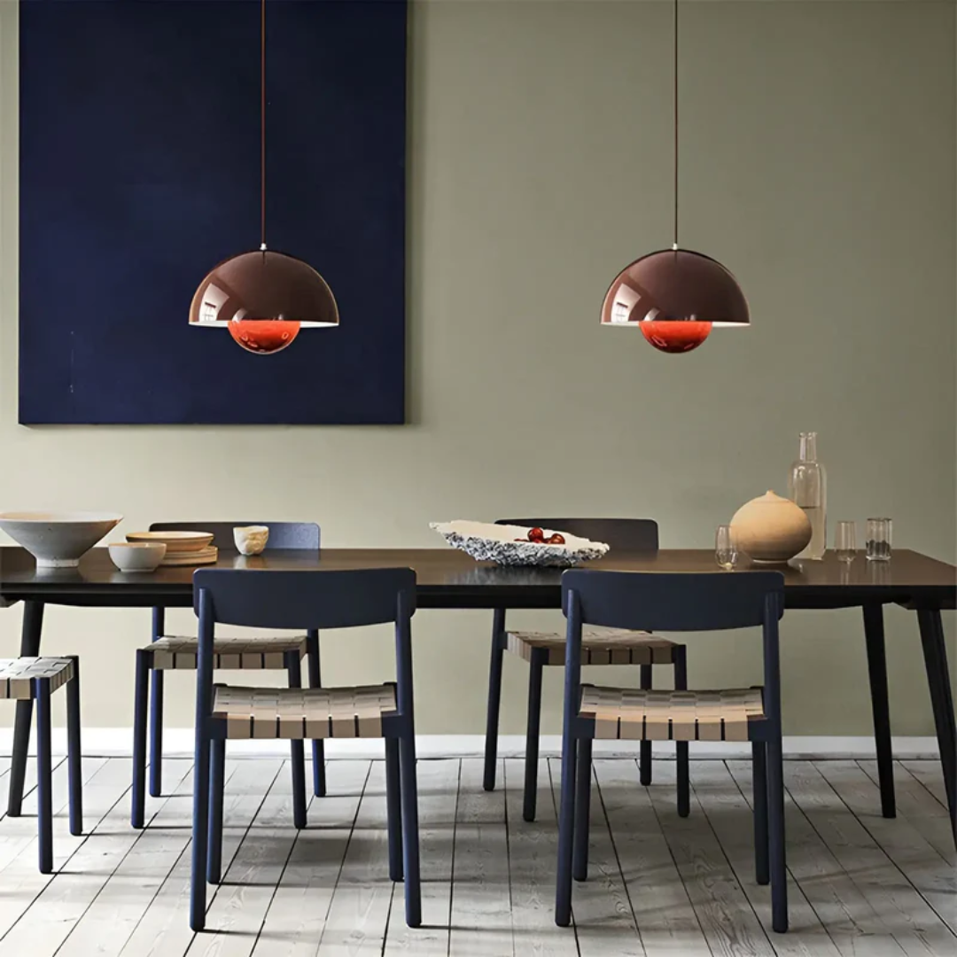 Scandinavian LED Pendant Lamp - NordicBlossom-Pink-State of Style