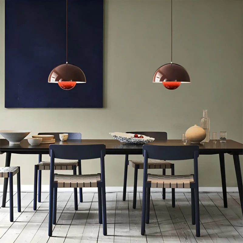 Scandinavian LED Pendant Lamp - NordicBlossom-Pink-State of Style