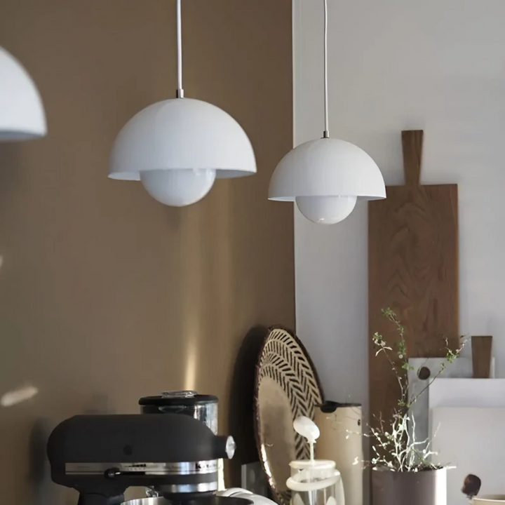 Scandinavian LED Pendant Lamp - NordicBlossom-Pink-State of Style