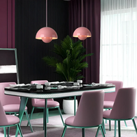 Scandinavian LED Pendant Lamp - NordicBlossom-Pink-State of Style