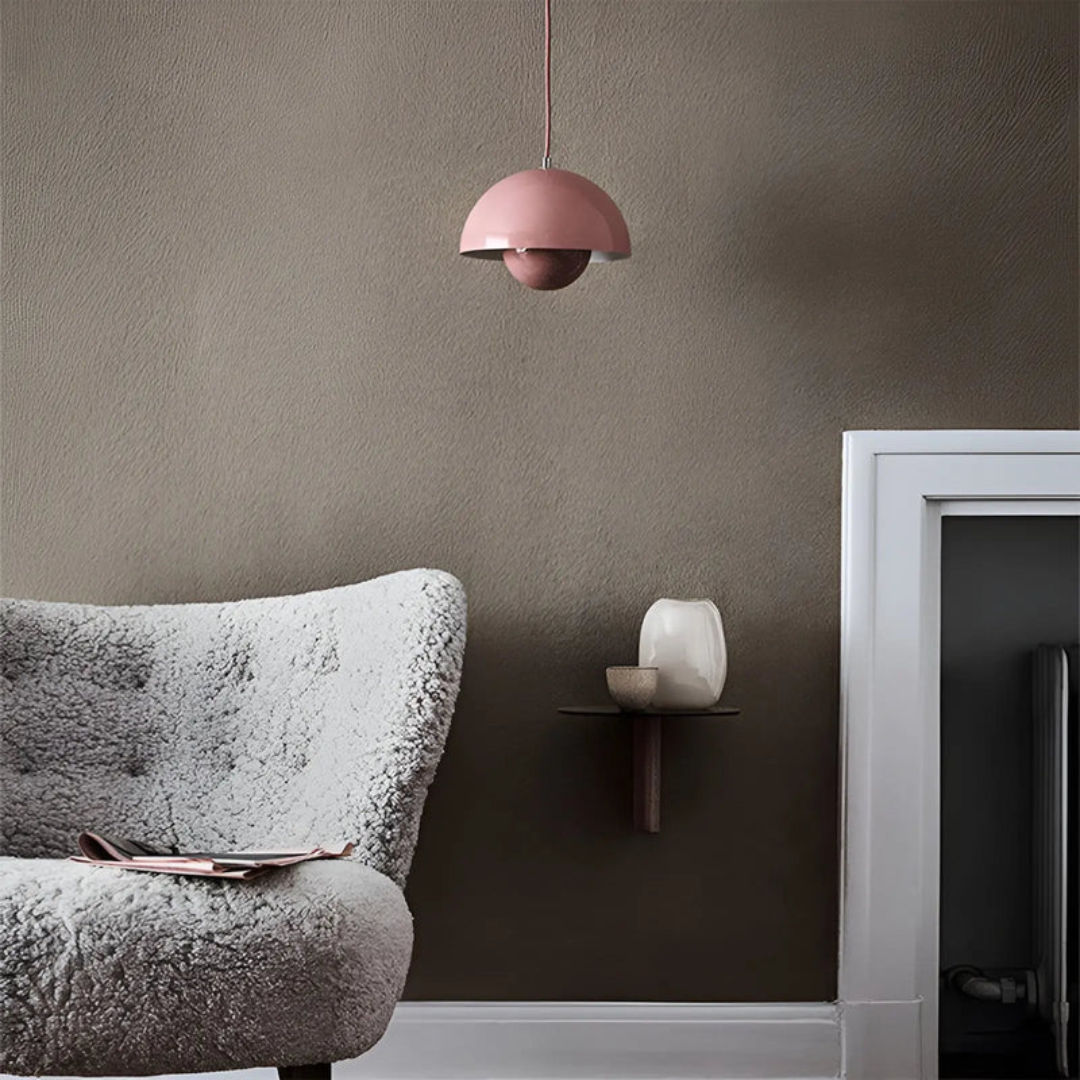 Scandinavian LED Pendant Lamp - NordicBlossom-Pink-State of Style