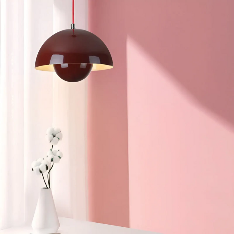 Scandinavian LED Pendant Lamp - NordicBlossom-Pink-State of Style