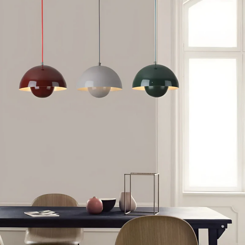 Scandinavian LED Pendant Lamp - NordicBlossom-Pink-State of Style