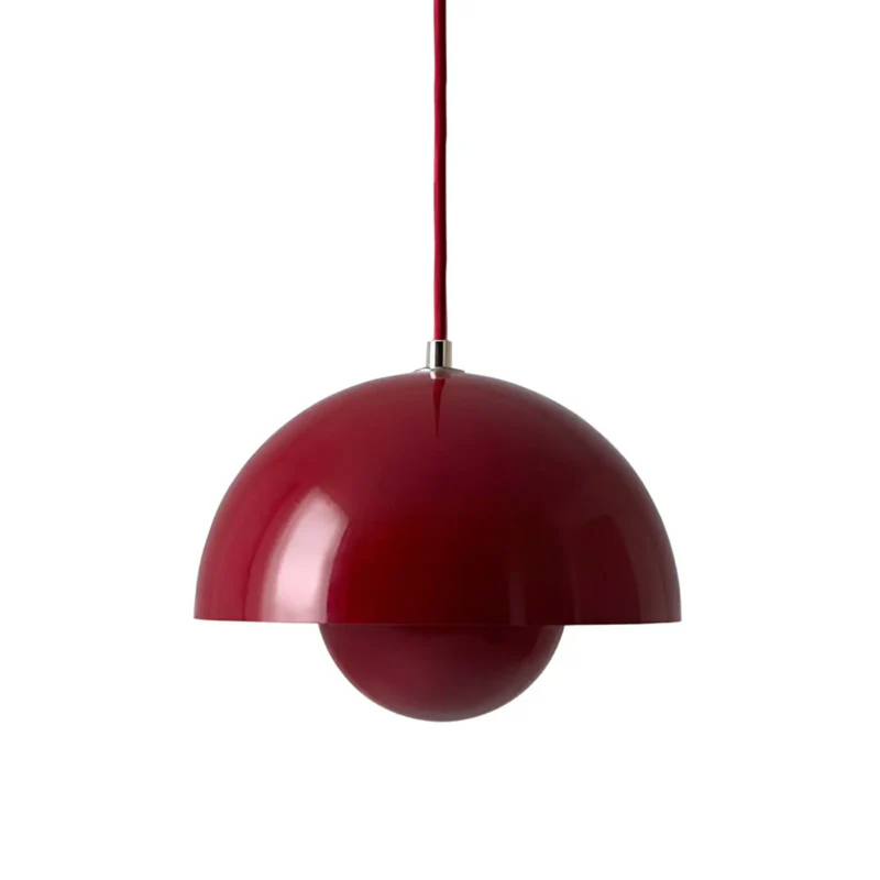 Scandinavian LED Pendant Lamp - NordicBlossom-Red-State of Style