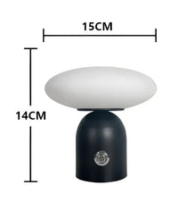 Scandinavian Luxury Mushroom Lamp with Smart Touch - NordicGlow-Black-State of Style
