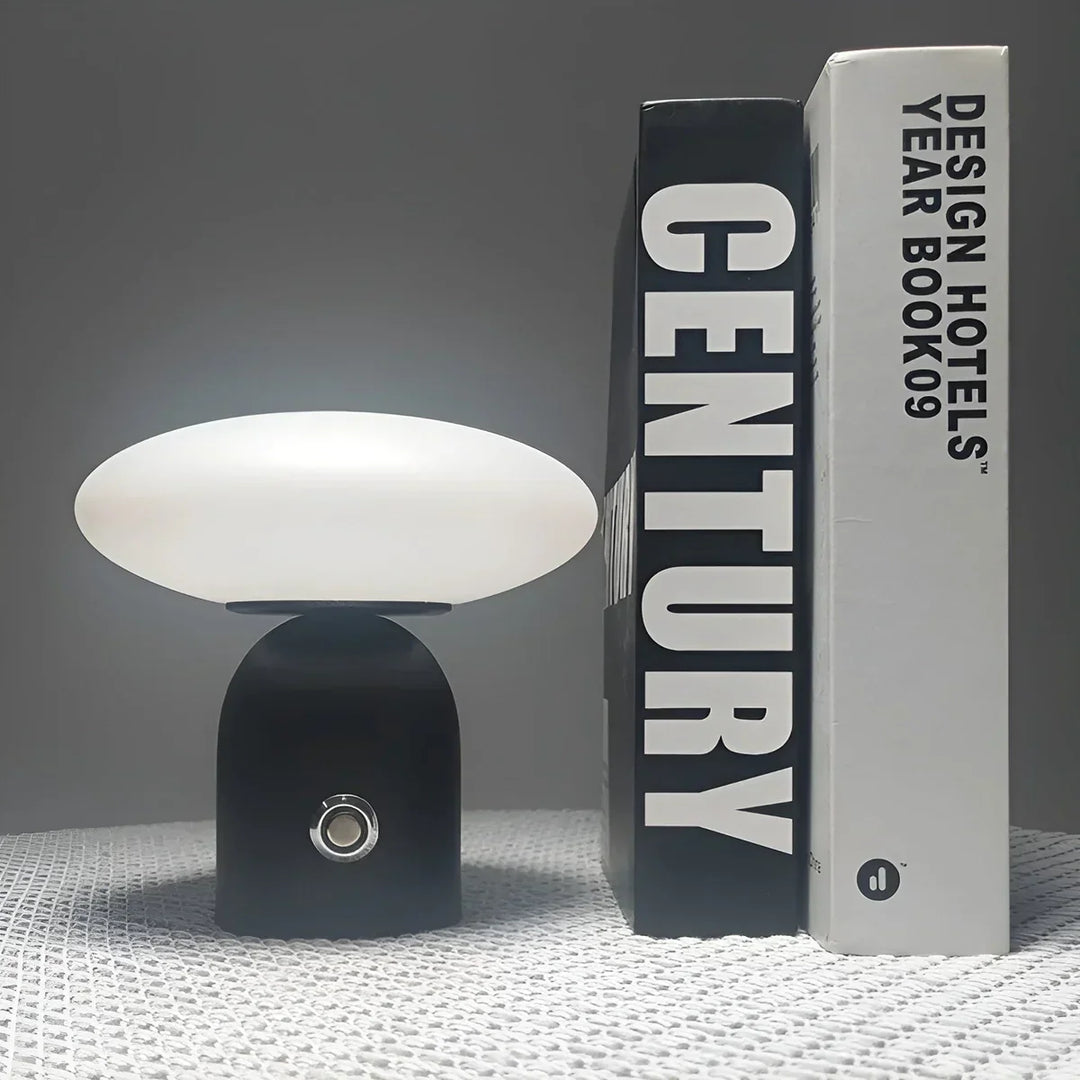 Scandinavian Luxury Mushroom Lamp with Smart Touch - NordicGlow-Black-State of Style