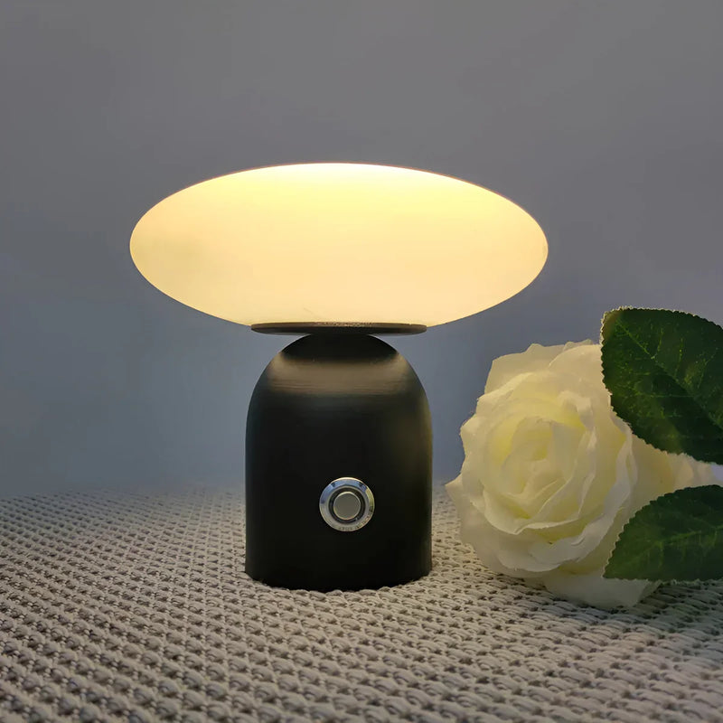 Scandinavian Luxury Mushroom Lamp with Smart Touch - NordicGlow-Black-State of Style