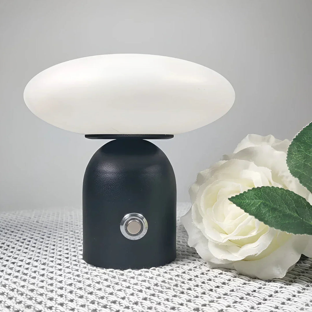 Scandinavian Luxury Mushroom Lamp with Smart Touch - NordicGlow-Black-State of Style