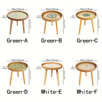 Scandinavian Rattan Side Table - Elin-Green-A-State of Style