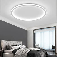 Scandinavian Round Ceiling Lamp - NordicGlow-20cm Black-Natural White (no remote)-State of Style