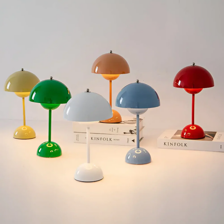 Scandinavian Table Lamp with Luminous Flair - NordicBeam-Pink-State of Style