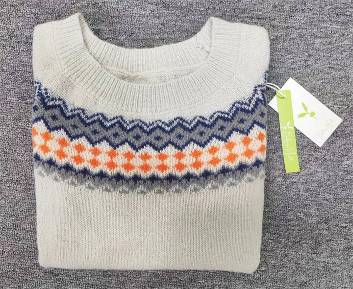 Scandinavian Trendy Jumper with Vibrant Pattern - NordicChic-S-State of Style