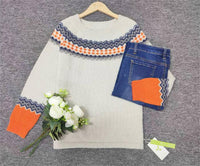 Scandinavian Trendy Jumper with Vibrant Pattern - NordicChic-S-State of Style