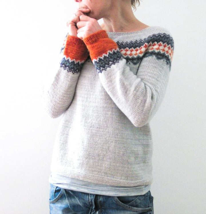 Scandinavian Trendy Jumper with Vibrant Pattern - NordicChic-S-State of Style