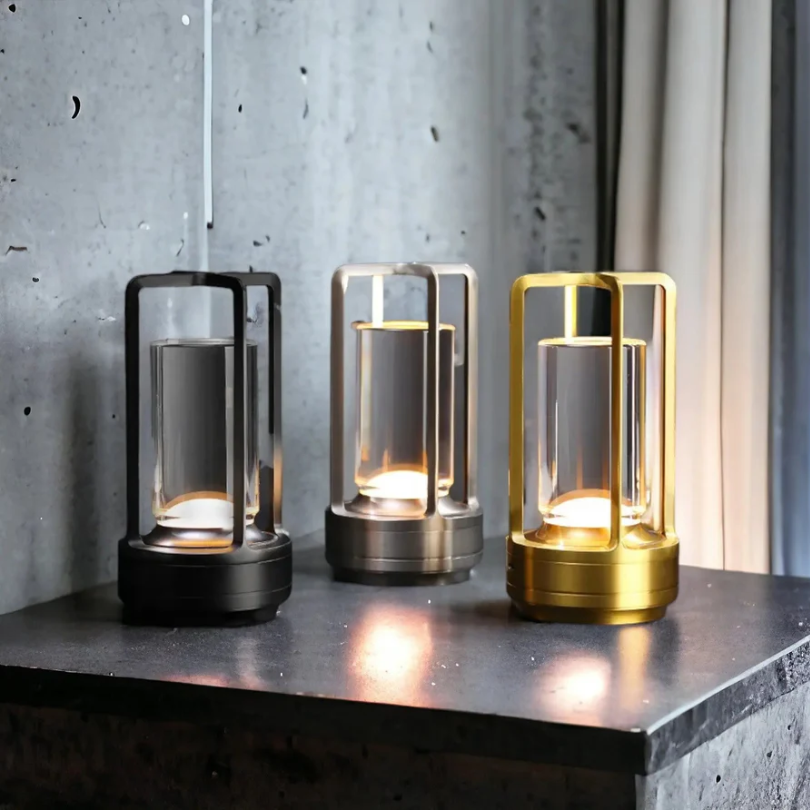 Scandinavian Wireless LED Table Lamp - NordicaGlow-Black-State of Style
