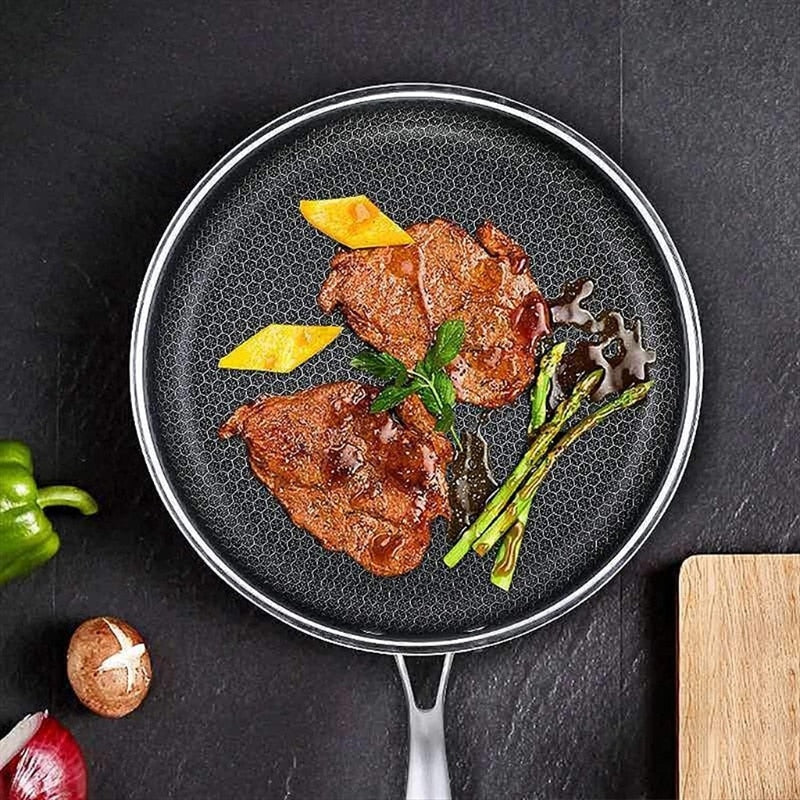 Scratch-resistant Stainless Steel Frying Pan with Non-stick Coating - ProCook Elite-State of Style