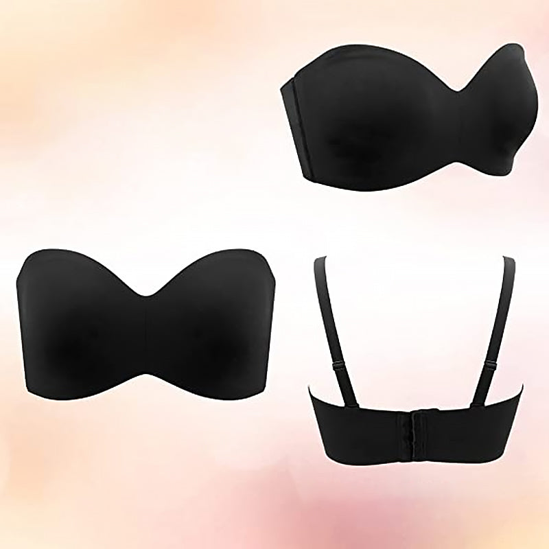 Seamless bandeau bra with removable straps – Camille-Black-8-B-State of Style