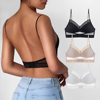 Seamless bralette bra with V-neck – buy 1, get 1 free – Clara-Black-S-State of Style