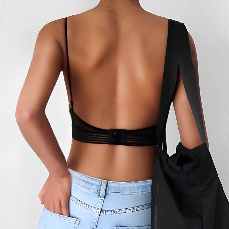 Seamless bralette bra with V-neck – buy 1, get 1 free – Clara-Black-S-State of Style